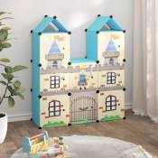 Armoire de rangement pour enfants avec 8 cubes Bleu pp The Living Store Bleu