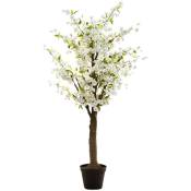 Atmosphera - Cerisier blanc artificiel blanc H200cm