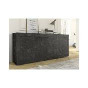 Azura Home Design - Buffet basic marbre gris anthracite 207 cm