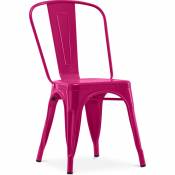 Chaise de salle à manger Stylix design industriel en Métal - Nouvelle édition Fuchsia - Acier - Fuchsia