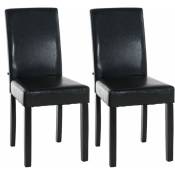 CLP - Chaises de restauration Définir 2 pcs en chaises en cuir écologique vintage rembourrés différentes couleurs Couleur : marron