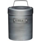 Cuisine industrielle, boîte à thé, récipient de style vintage, 1 L, gris