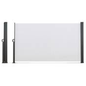 Idmarket - Paravent extérieur rétractable 160 x 400 cm blanc store latéral - Blanc