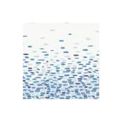 Maurer - Rideau de douche en tissu carré bleu 180x200 cm.