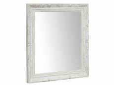 Miroir à accrocher - mur - vertical / horizontal finition blanc antique (blanc, l64xp4xh74 cm)