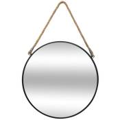 Miroir Corde noir D55cm Atmosphera créateur d'intérieur - Blanc
