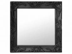 Miroir mural style baroque | miroir déco pour salle de bain salon chambre ou dressing 50x50 cm noir meuble pro frco12979
