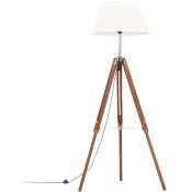 Nova - Lampe en bois en bois en teck 141 cm diverses couleurs Couleur : marron et blanc