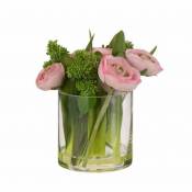 Paris Prix Composition Florale Renoncule Vase 21cm Rose
