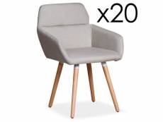 Paris prix - lot de 20 fauteuils scandinaves "dorcy"