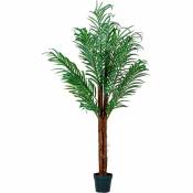 Plantasia - Palmier artificiel coco 160 cm, tronc en bois véritable, 420 feuilles