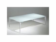 Table basse design rocky en verre blanc 20100847168