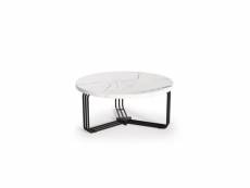 Table basse design ronde 80 x 36 cm - blanc