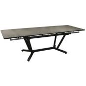 Table de jardin Vita 150/200/250 cm, plateau Kedra® alu ceram kedra - graphite/alley - Proloisirs