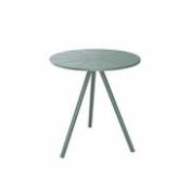 Table ronde Nami / Ø 65 cm - Plastique recyclé - Houe vert en plastique