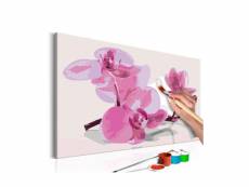 Tableau à peindre par soi-même - fleurs d'orchidée