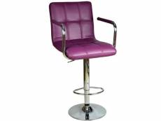 Tabouret-chaise de bar carla en cuir en plusieurs couleurs
