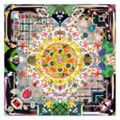 Tapis Jewels Garden / 300 x 300 cm - Moooi Carpets multicolore en tissu