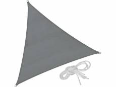 Tectake voile d'ombrage triangulaire, gris - 360 x 360 x 360 cm 403885
