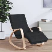Vidaxl - Chaise à bascule Noir Tissu