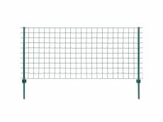 Vidaxl ensemble de clôture euro 20 x 0,8 m acier vert 142810