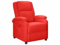 Vidaxl fauteuil inclinable rouge similicuir 322441