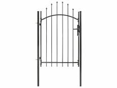 Vidaxl portail de jardin acier 1 x 2 m noir 143060