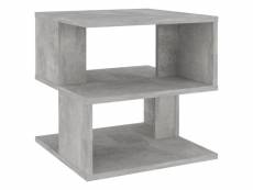 Vidaxl table d'appoint gris béton 40x40x40 cm aggloméré