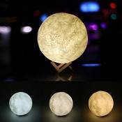 Vingtank 3D Magical Moon LED Night Light Lampe de bureau