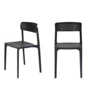 4 chaises en résine noir