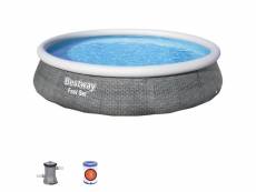 Bestway ensemble de piscine gonflable fast set avec pompe 396x84 cm 396 cm