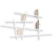 Bibliothèque Mikado Small / L 185 x H 100 cm - Compagnie blanc en bois