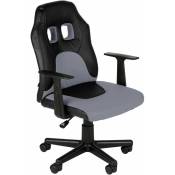 Chaise de bureau pour les enfants avec un design ergonomique de différentes couleurs comme colore : Gris-noir