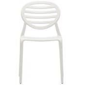 Chaise de jardin en plastique blanc
