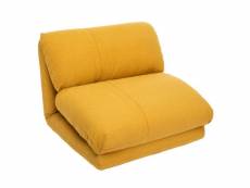 Chauffeuse fauteuil coloris moutarde en mousse pu -