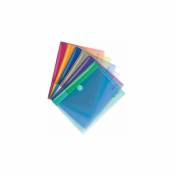 Chemise de présentation à scratch Tarifold 17,8 x 23 cm couleurs assorties - Paquet de 6