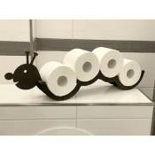 Dandibo - Porte-papier toilette en bois noir, porte-papier
