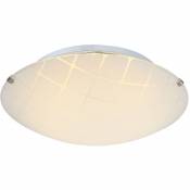 Globo - Plafonnier LED spot chromé éclairage de salon lampe en verre rond 40450