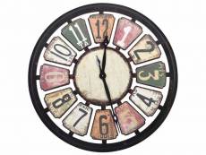 Horloge murale multicolore 80 cm mdf dec022233