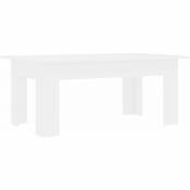 INLIFE Table basse Blanc 100 x 60 x 42 cm Aggloméré