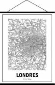 Kakemono en toile Graham & Brown Map London 80 x 106
