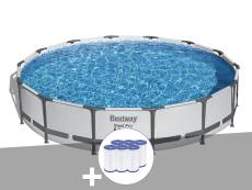 Kit piscine tubulaire Bestway Steel Pro Max ronde 4,27 x 0,84 m + 6 cartouches de filtration