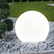 Lampe de jardin boule lumineuse d'extérieur avec boules lumineuses électriques pour le jardin, piquet de sol blanc, 1x E27, DxH 40 x 56 cm, extérieur