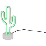 Lampe fun effet néon cactus - Blanc