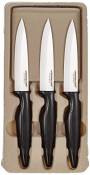 Le Couteau du Chef, Tarrerias Bonjean 441780 Set de 3 Couteaux à Steak Lames céramiques 10 cm manche ergonomique Soft Touch