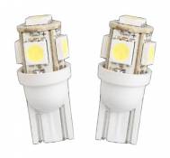 LOT de 2 Lampes LED culot T10 1W1 12VDC blanc froid 39 Lumens