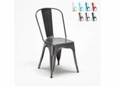 Lot de 20 chaises industrielles style tolix métal