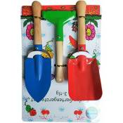 Lot de 3 mini outils de jardinage colorés avec poignée ergonomique antidérapante - Truelle de jardinage pour bonsaï Fei Yu