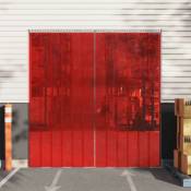 Mercatoxl - Rideau de porte rouge 200 mmx1,6 mm 50 m pvc