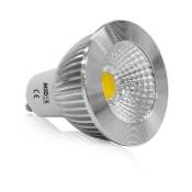 Miidex Lighting - Ampoule led GU10 6W cob Aluminium 75° (Dimmable en option) ® blanc-chaud-3000k - non-dimmable